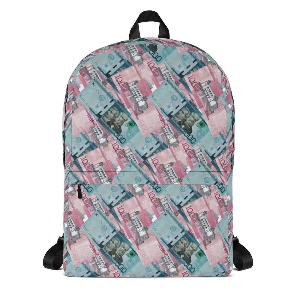 1000 y 2000 Dominican Pesos All-Over Print Backpack