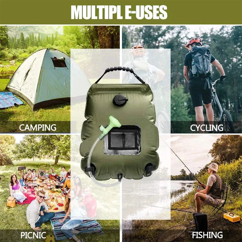 20L Outdoor Camping Solar Heated Shower Bag