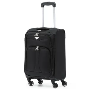 55x35x20cm Lightweight 4 Wheel Soft Case Suitcases Delta Maximum Size Cabin Case
