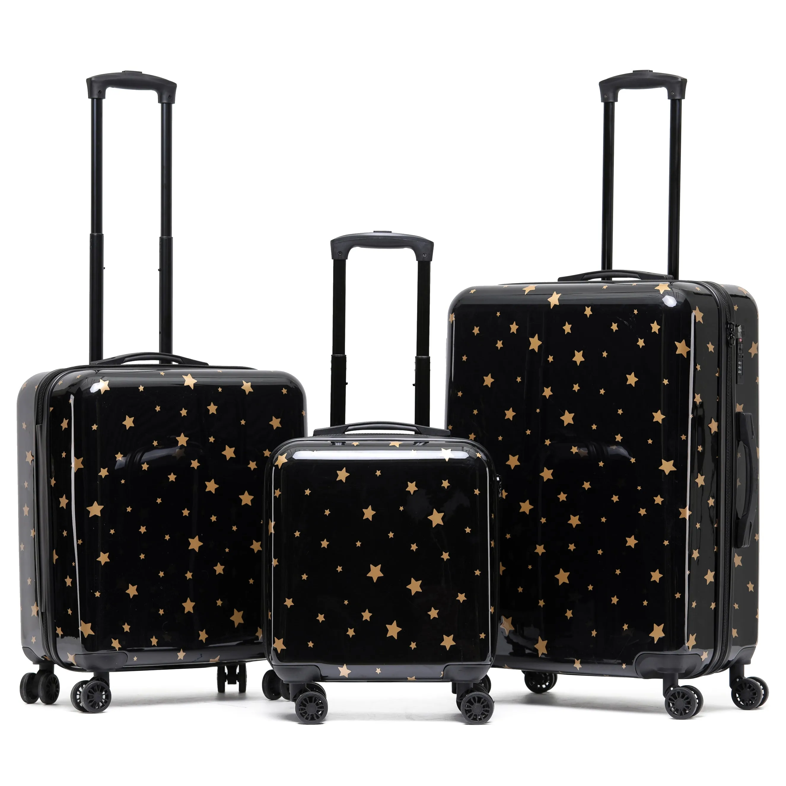 8 Wheel Hard Case Suitcases TSA Lock - Underseat Overhead Cabin & Large Check-in