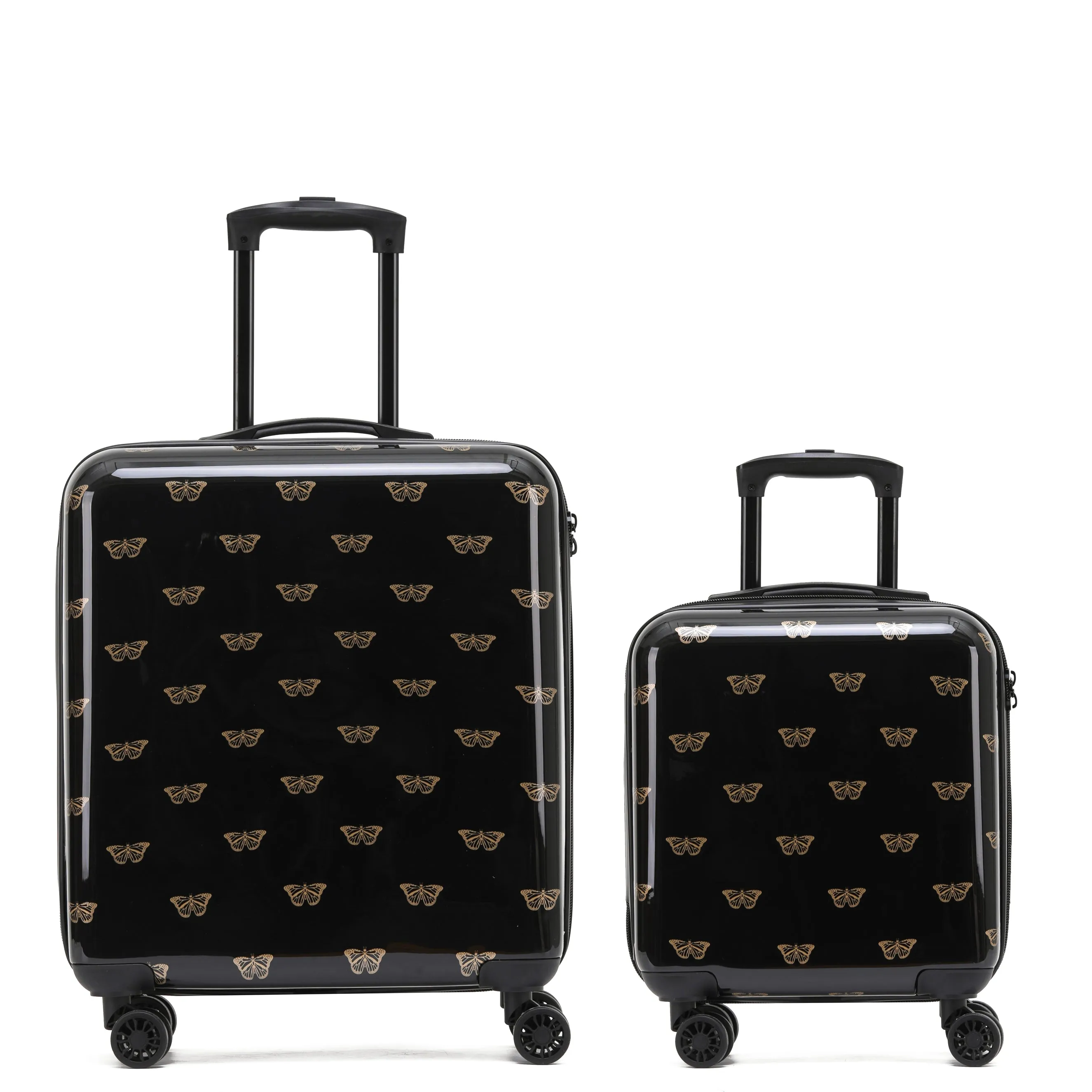 8 Wheel Hard Case Suitcases TSA Lock - Underseat Overhead Cabin & Large Check-in