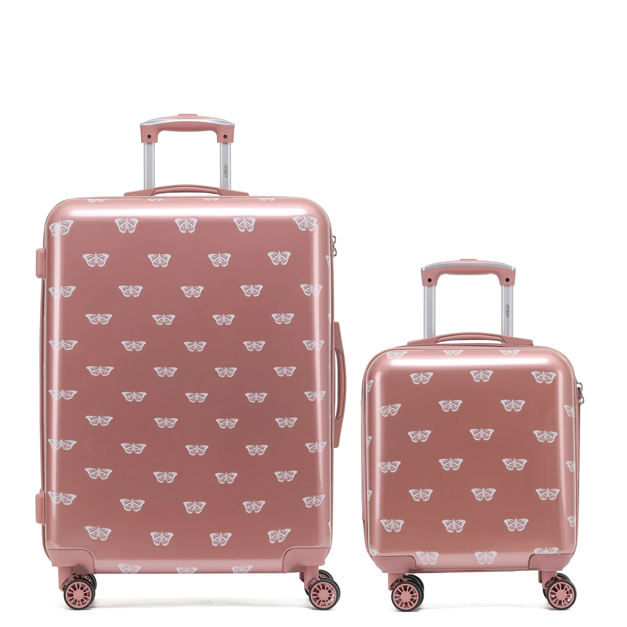 8 Wheel Hard Case Suitcases TSA Lock - Underseat Overhead Cabin & Large Check-in
