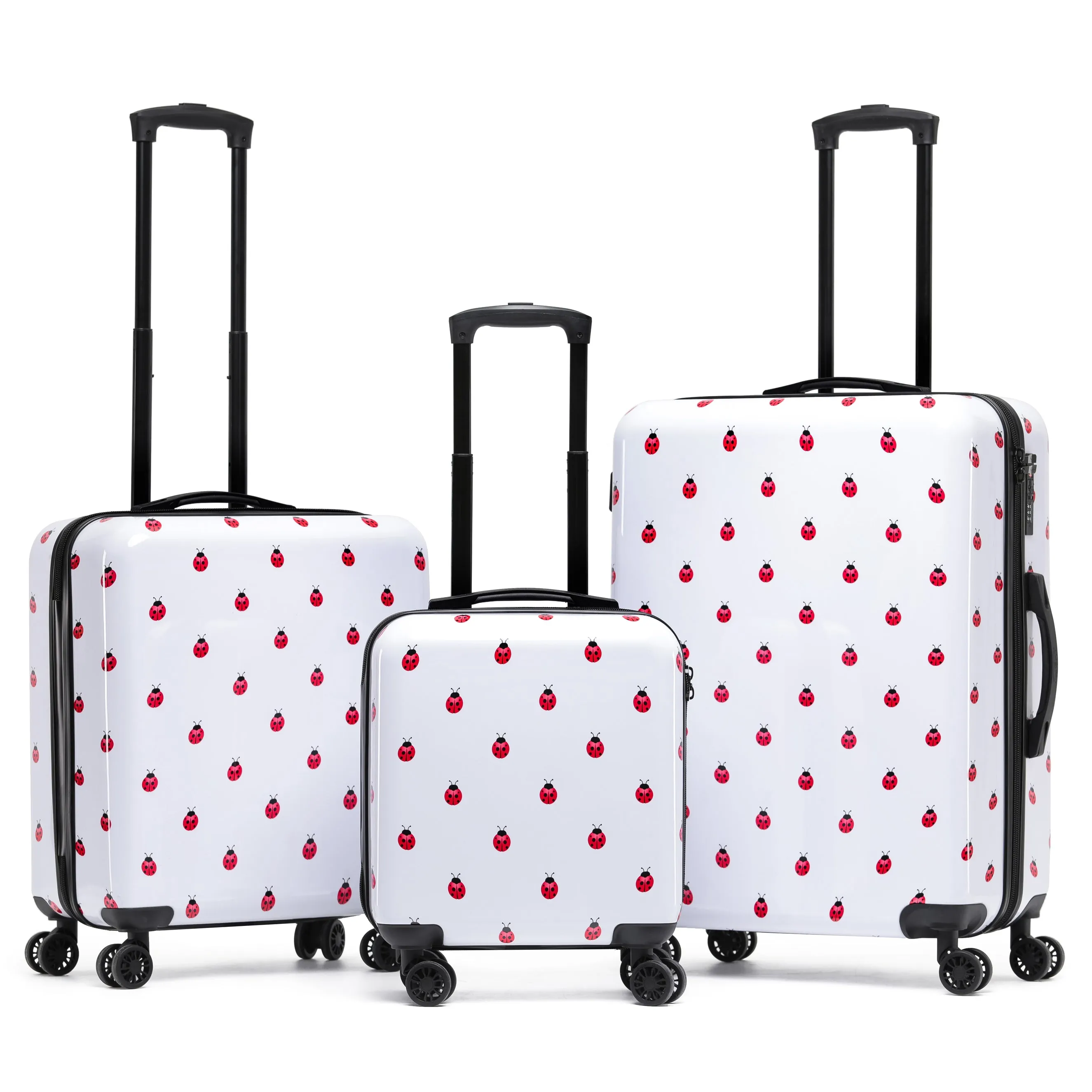 8 Wheel Hard Case Suitcases TSA Lock - Underseat Overhead Cabin & Large Check-in