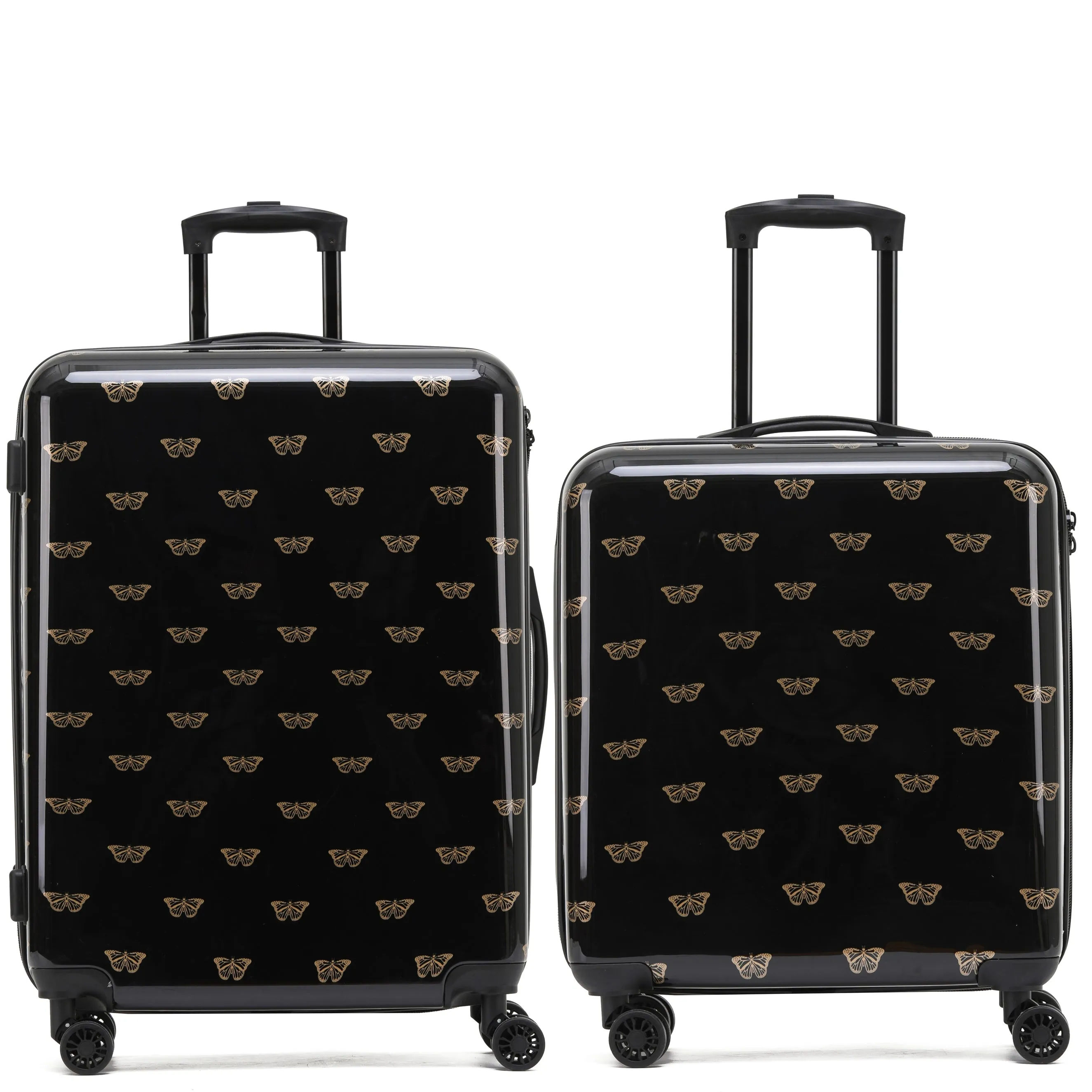 8 Wheel Hard Case Suitcases TSA Lock - Underseat Overhead Cabin & Large Check-in