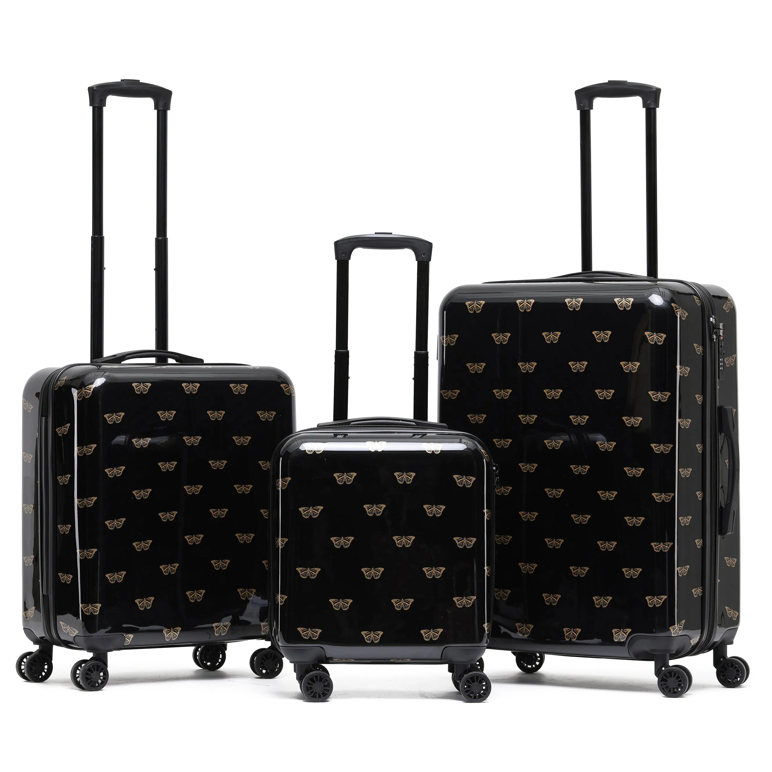 8 Wheel Hard Case Suitcases TSA Lock - Underseat Overhead Cabin & Large Check-in