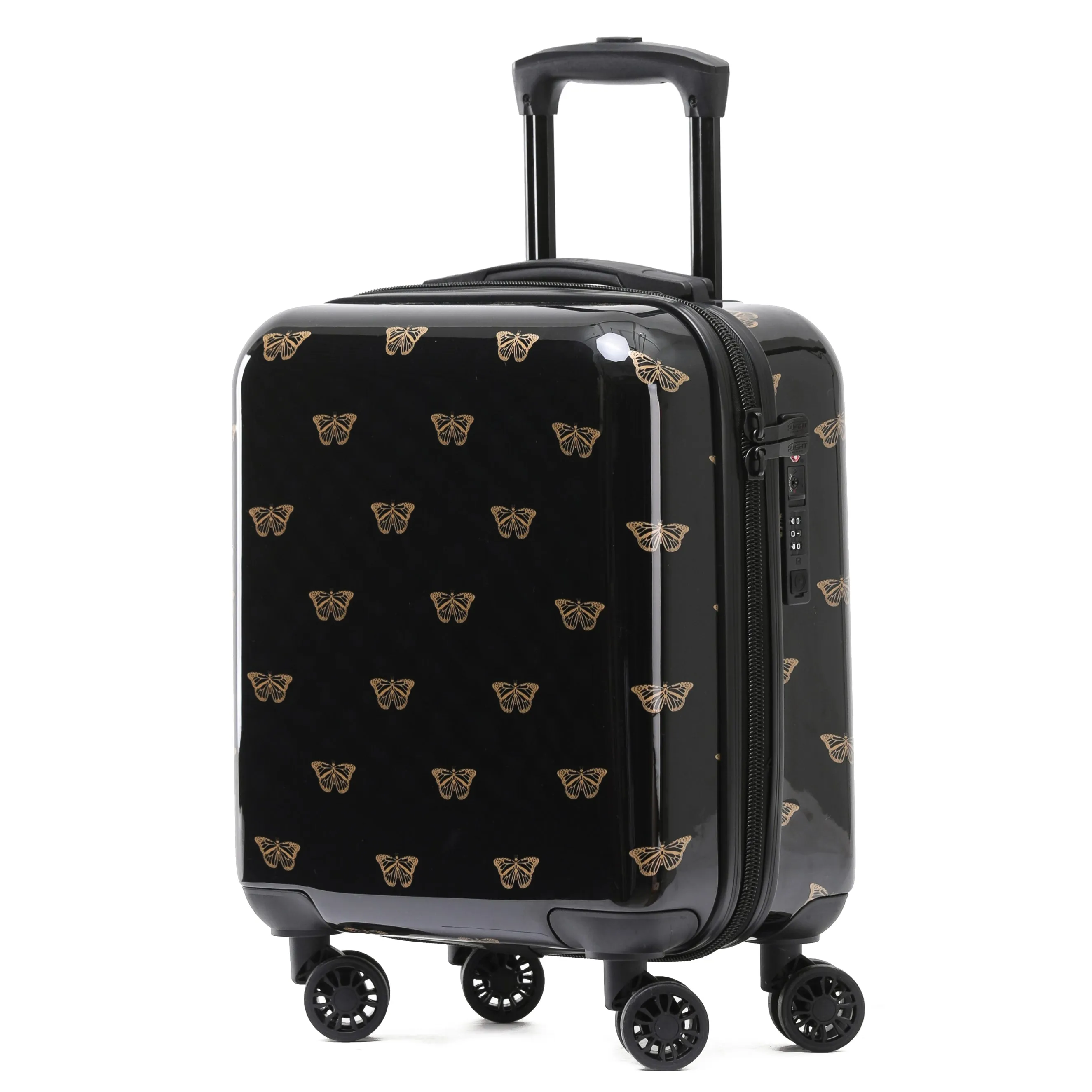 8 Wheel Hard Case Suitcases TSA Lock - Underseat Overhead Cabin & Large Check-in