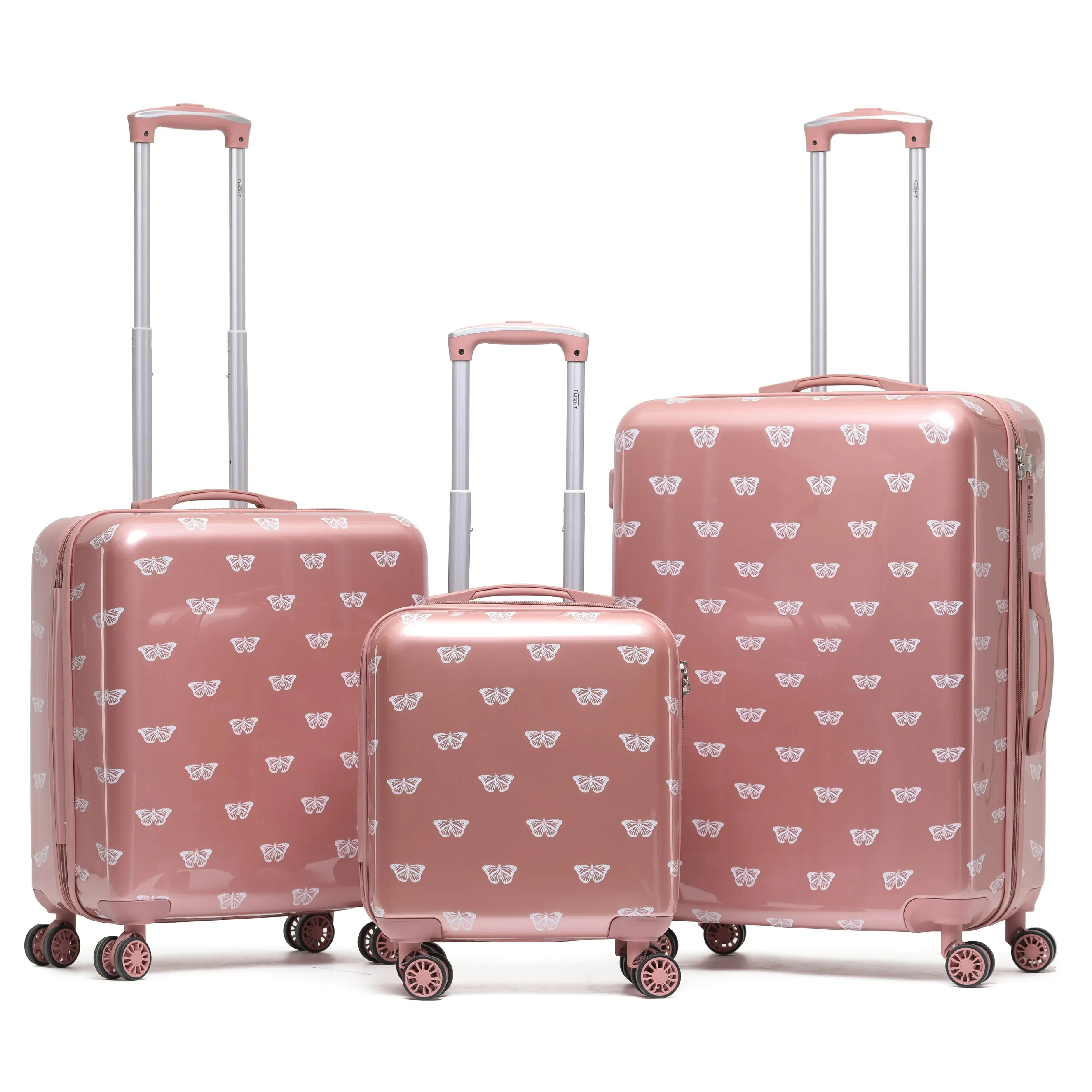 8 Wheel Hard Case Suitcases TSA Lock - Underseat Overhead Cabin & Large Check-in