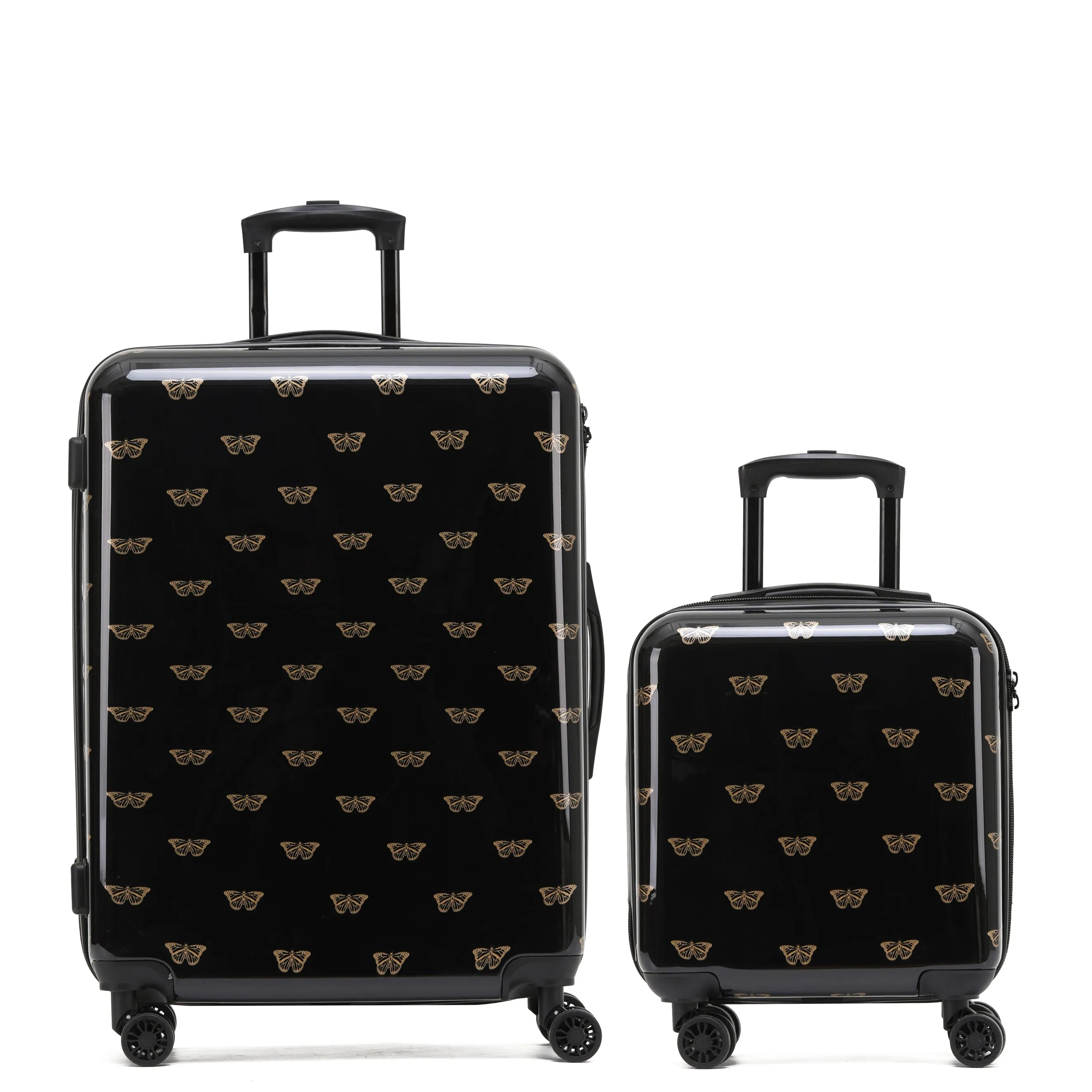 8 Wheel Hard Case Suitcases TSA Lock - Underseat Overhead Cabin & Large Check-in