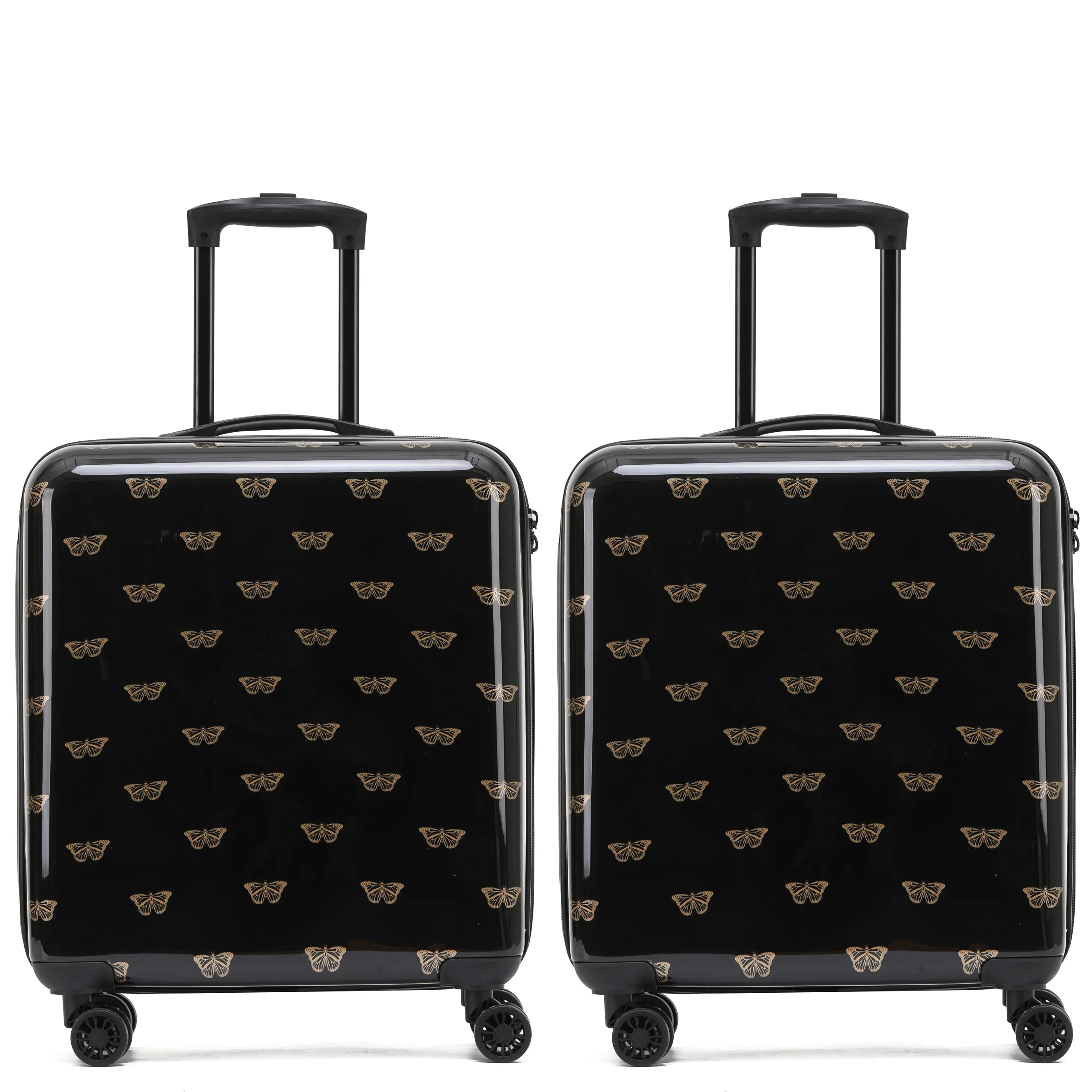 8 Wheel Hard Case Suitcases TSA Lock - Underseat Overhead Cabin & Large Check-in