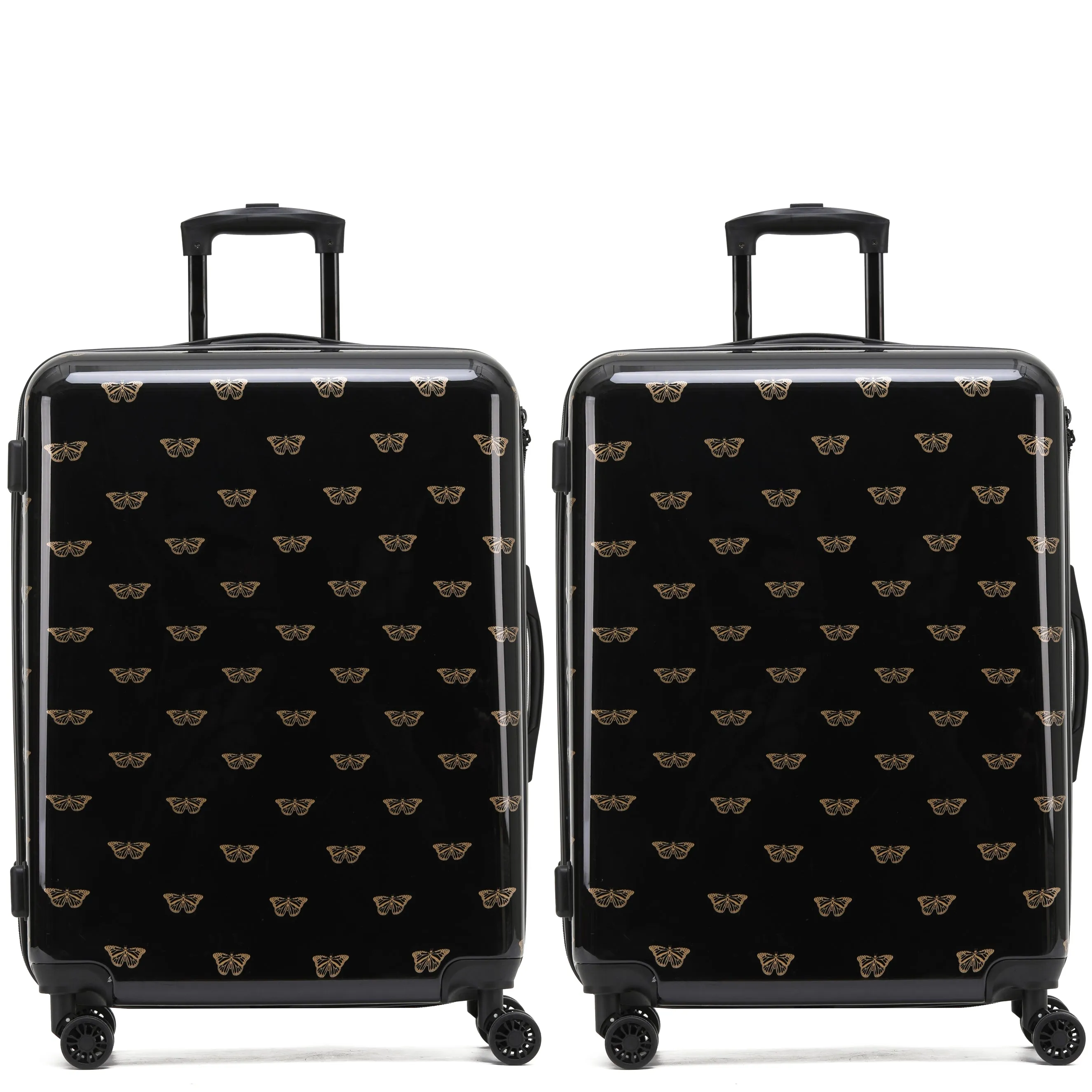 8 Wheel Hard Case Suitcases TSA Lock - Underseat Overhead Cabin & Large Check-in