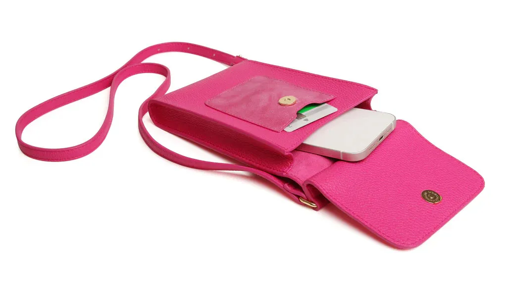 Alice Wheeler Mini Bloomsbury Crossbody Bag Hot Pink