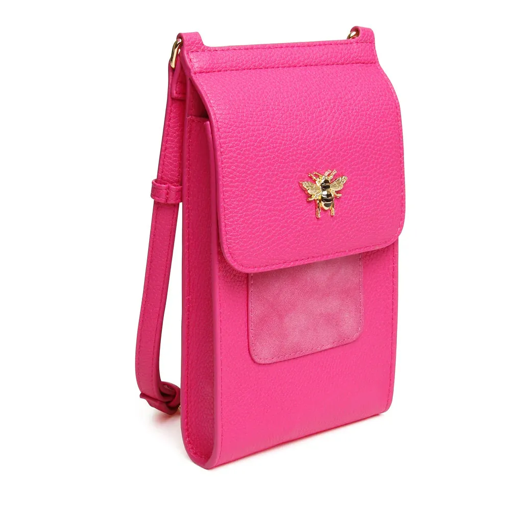 Alice Wheeler Mini Bloomsbury Crossbody Bag Hot Pink