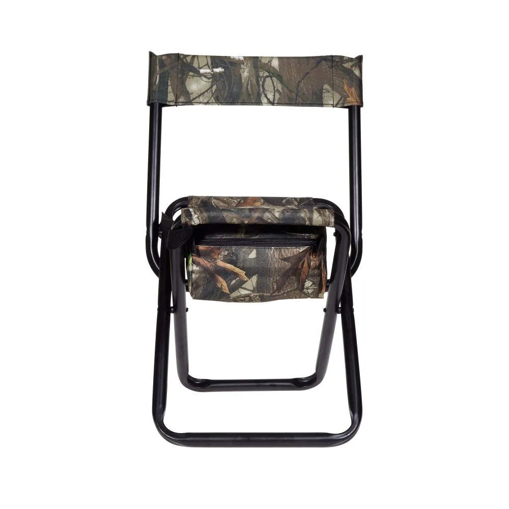 Allen Vanish Folding Hunting Stool with Back, Black G2 Camo