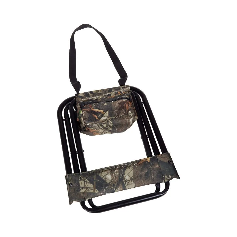 Allen Vanish Folding Hunting Stool with Back, Black G2 Camo