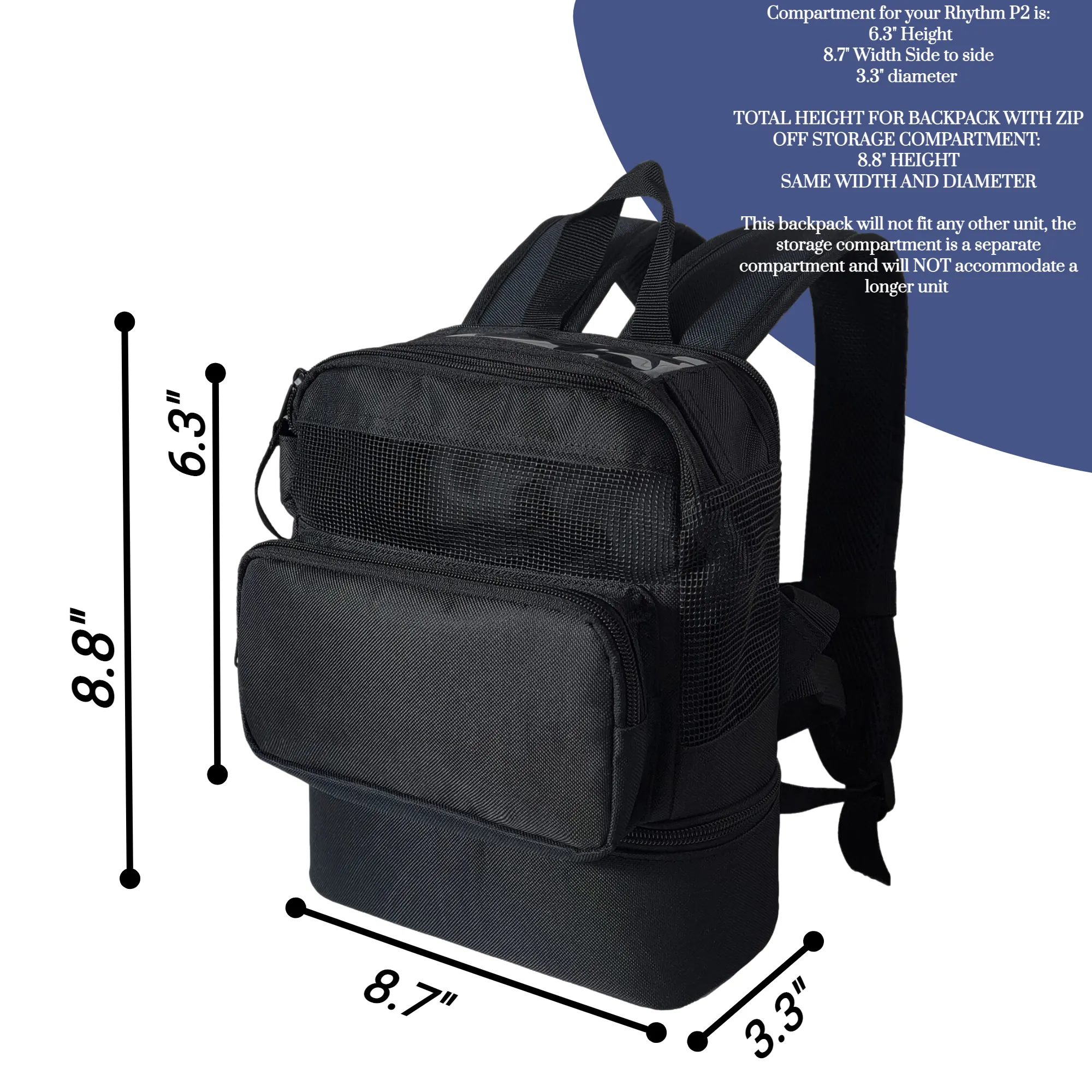 Arya Airtivo Lightweight Backpack w/Storage - Black