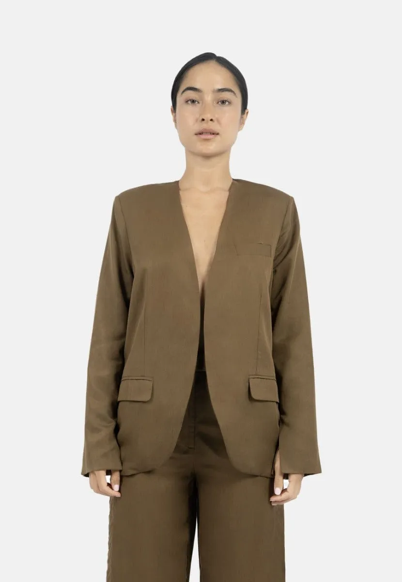 Auckland TENCEL™ Twill Blazer | Taupe