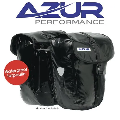 Azur Pannier Set Waterproof Tarpaulin Black