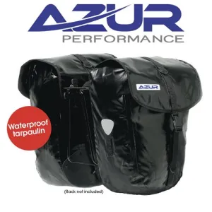 Azur Pannier Set Waterproof Tarpaulin Black
