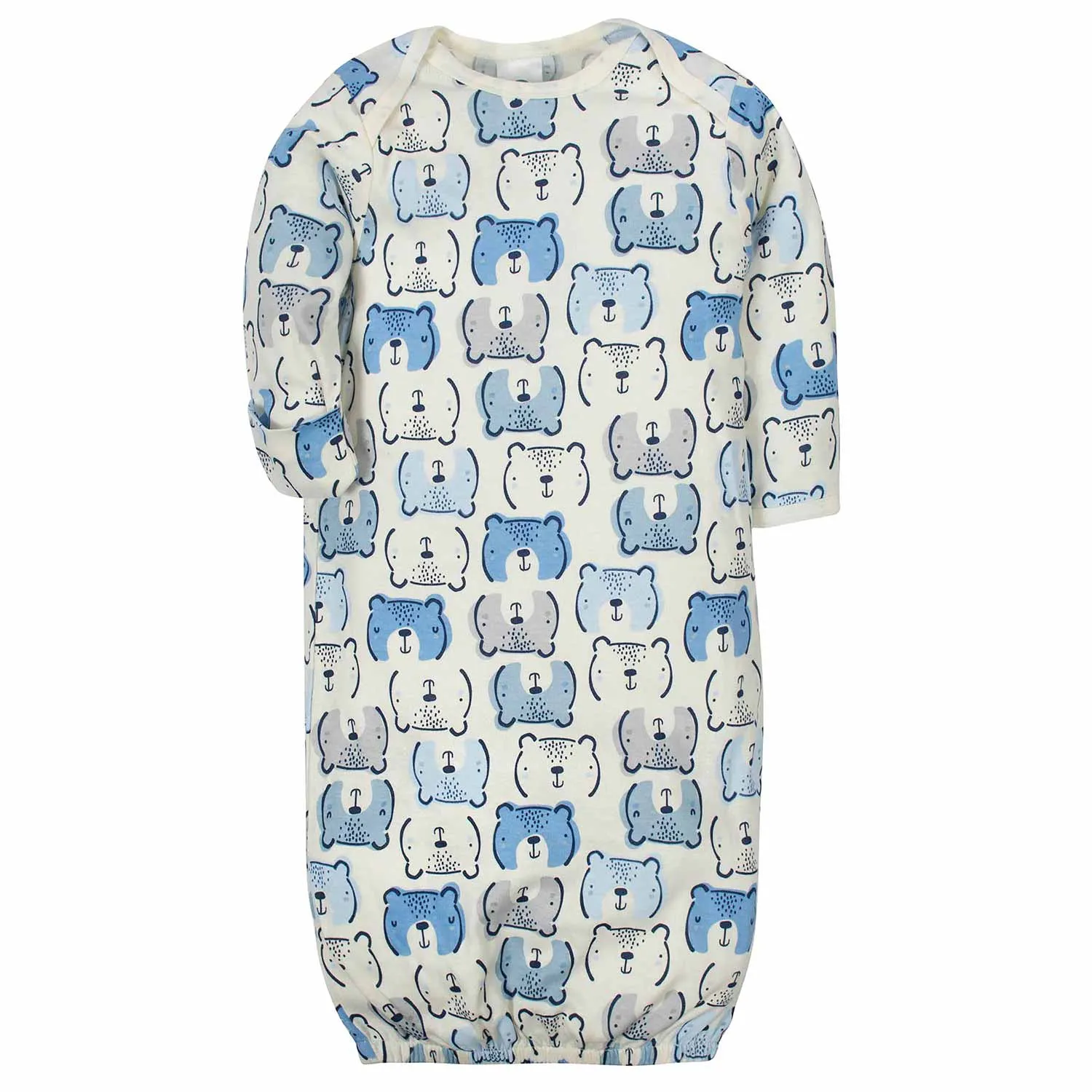 Baby Boys' 2-Pack Organic Teddy Gowns