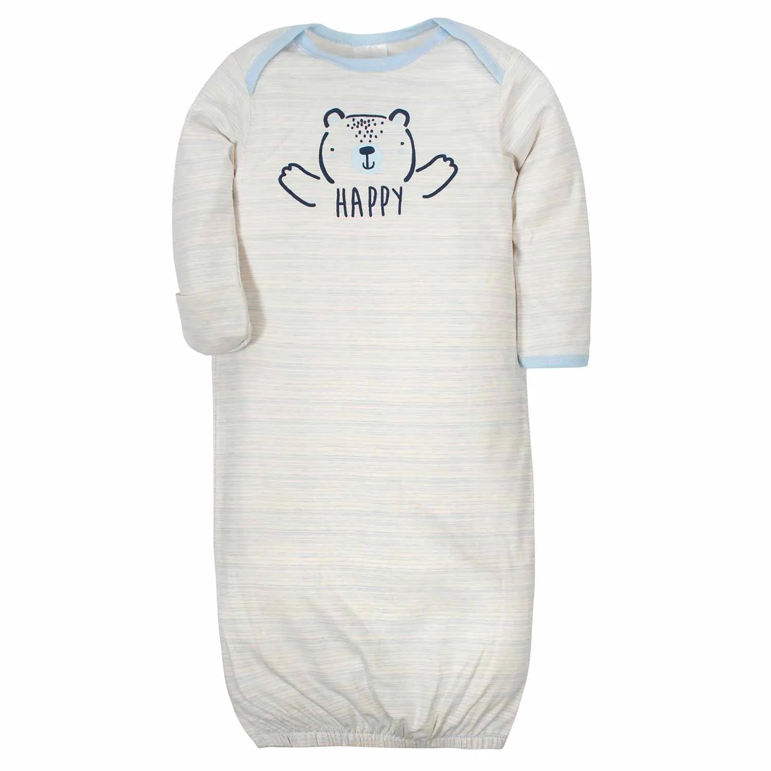 Baby Boys' 2-Pack Organic Teddy Gowns