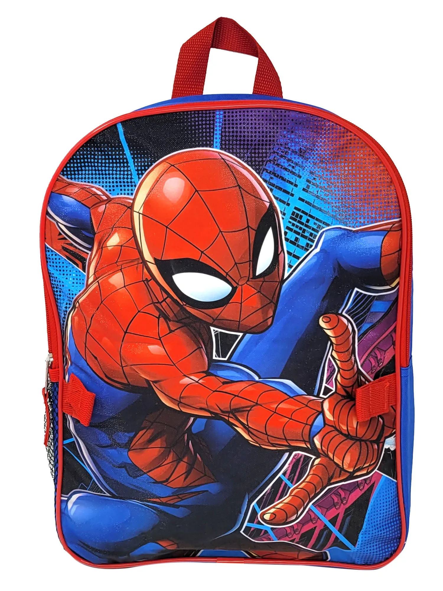 Boys Spider-Man Backpack Insulated Lunch Bag with Sticker Book School Set