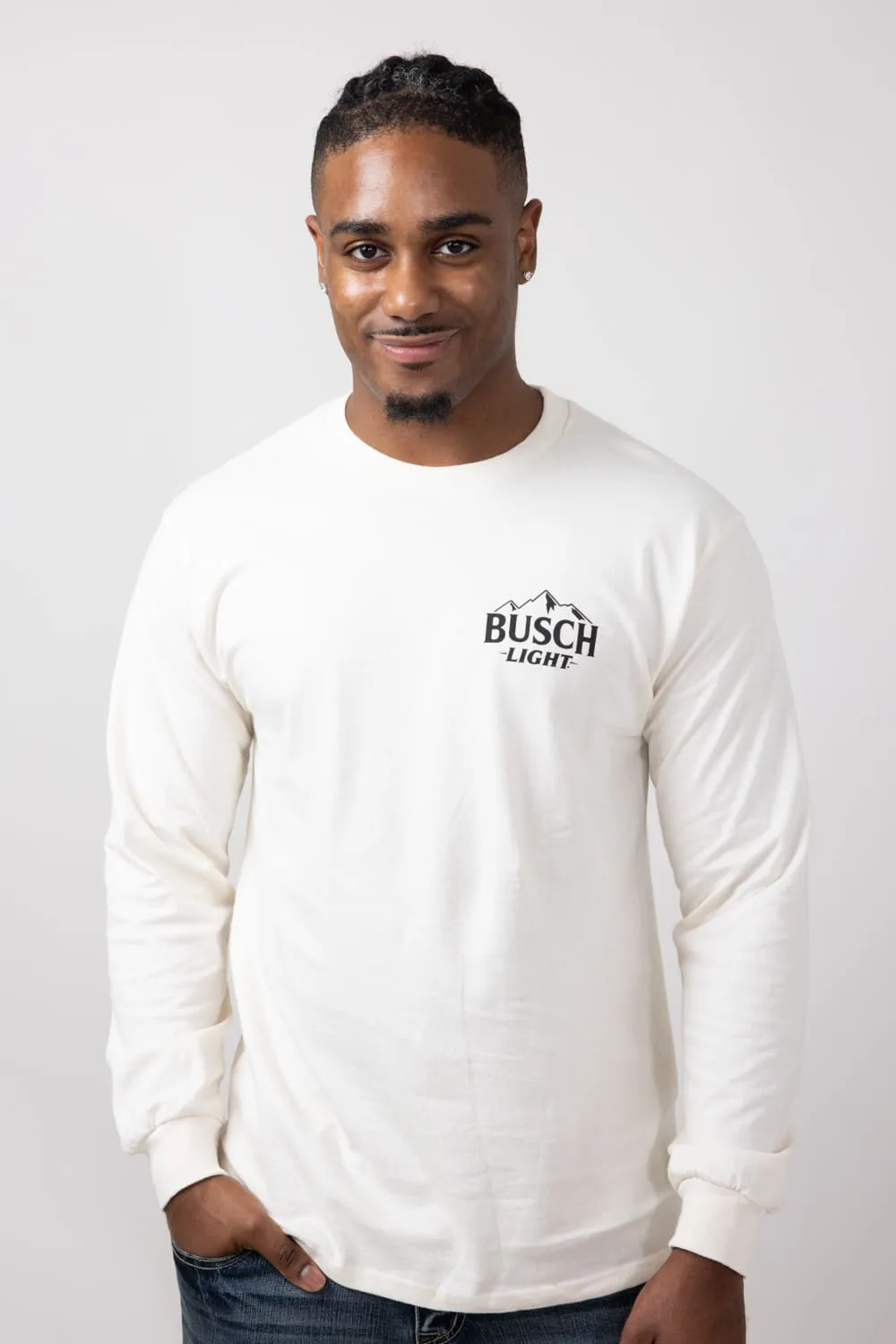 Brew City Buck Hunting Camo Long Sleeve T-Shirt for Men in Cream | 16868-112A-CREAM