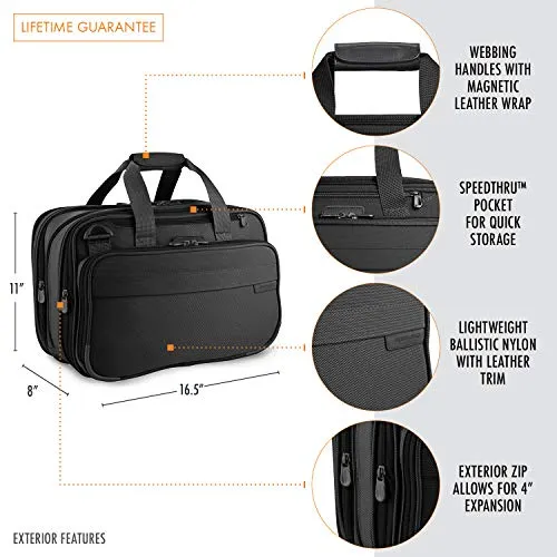 Briggs & Riley Baseline-Expandable Cabin Bag, Black, One Size