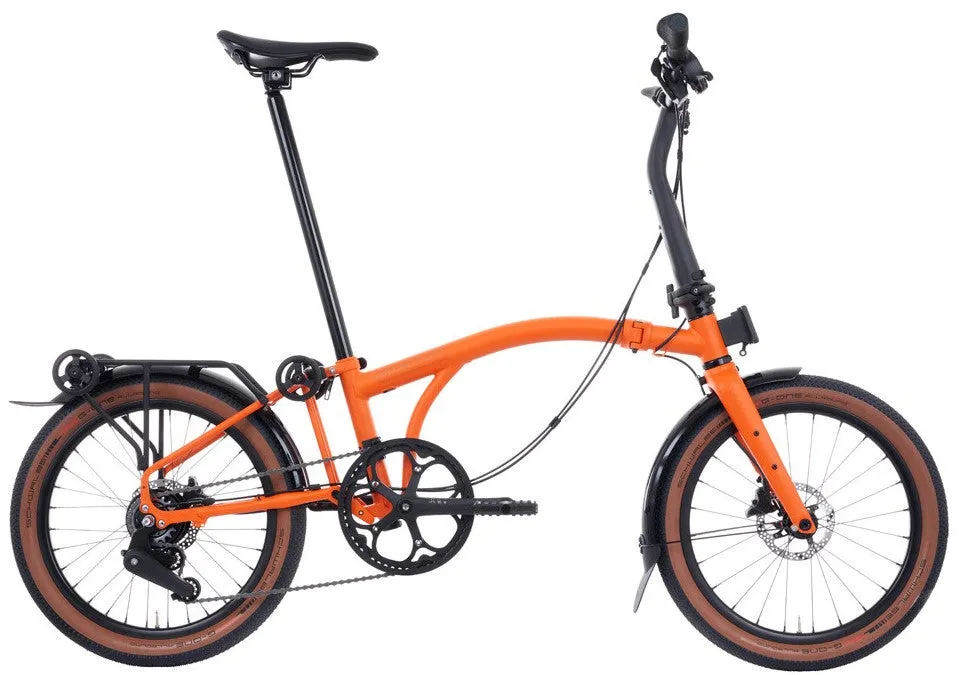 Brompton G Line with Rack Large Folding Bike - Adventure Orange