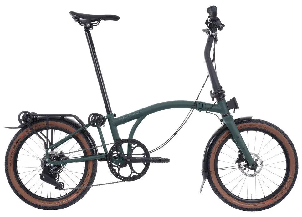 Brompton G Line with Rack Medium Folding Bike - Forest Green