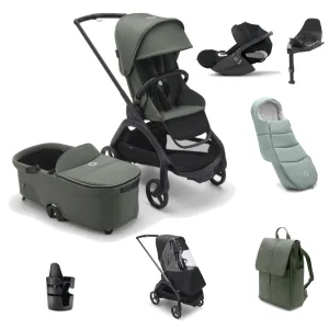 Bugaboo Dragonfly Pushchair Ultimate (Cloud T Plus) Bundle - Forest Green