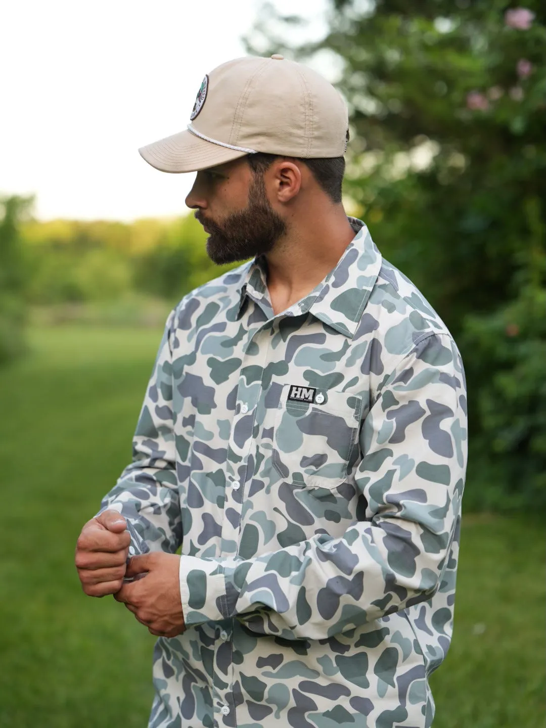 Button Up Green Performance Longsleeve