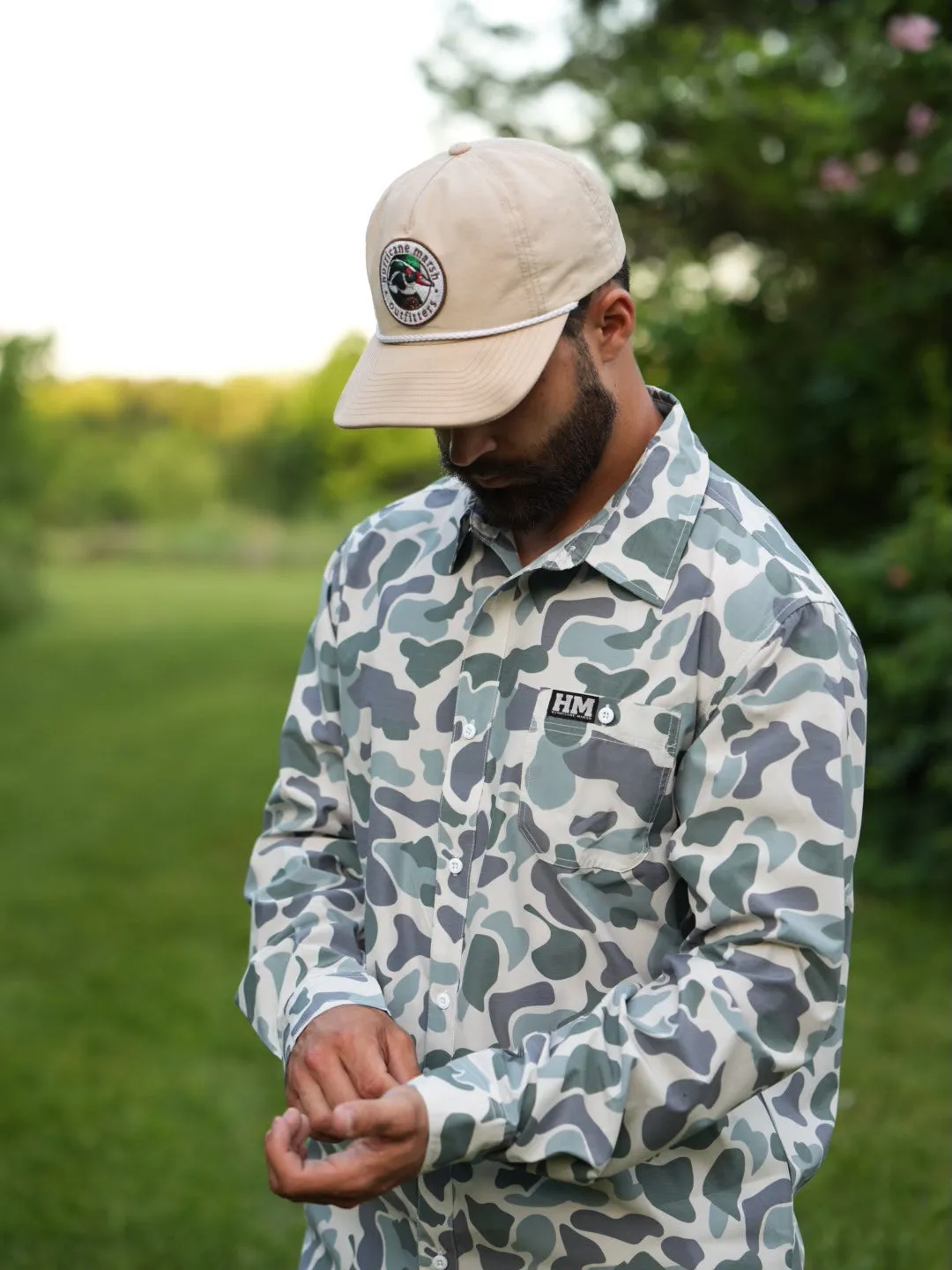 Button Up Green Performance Longsleeve