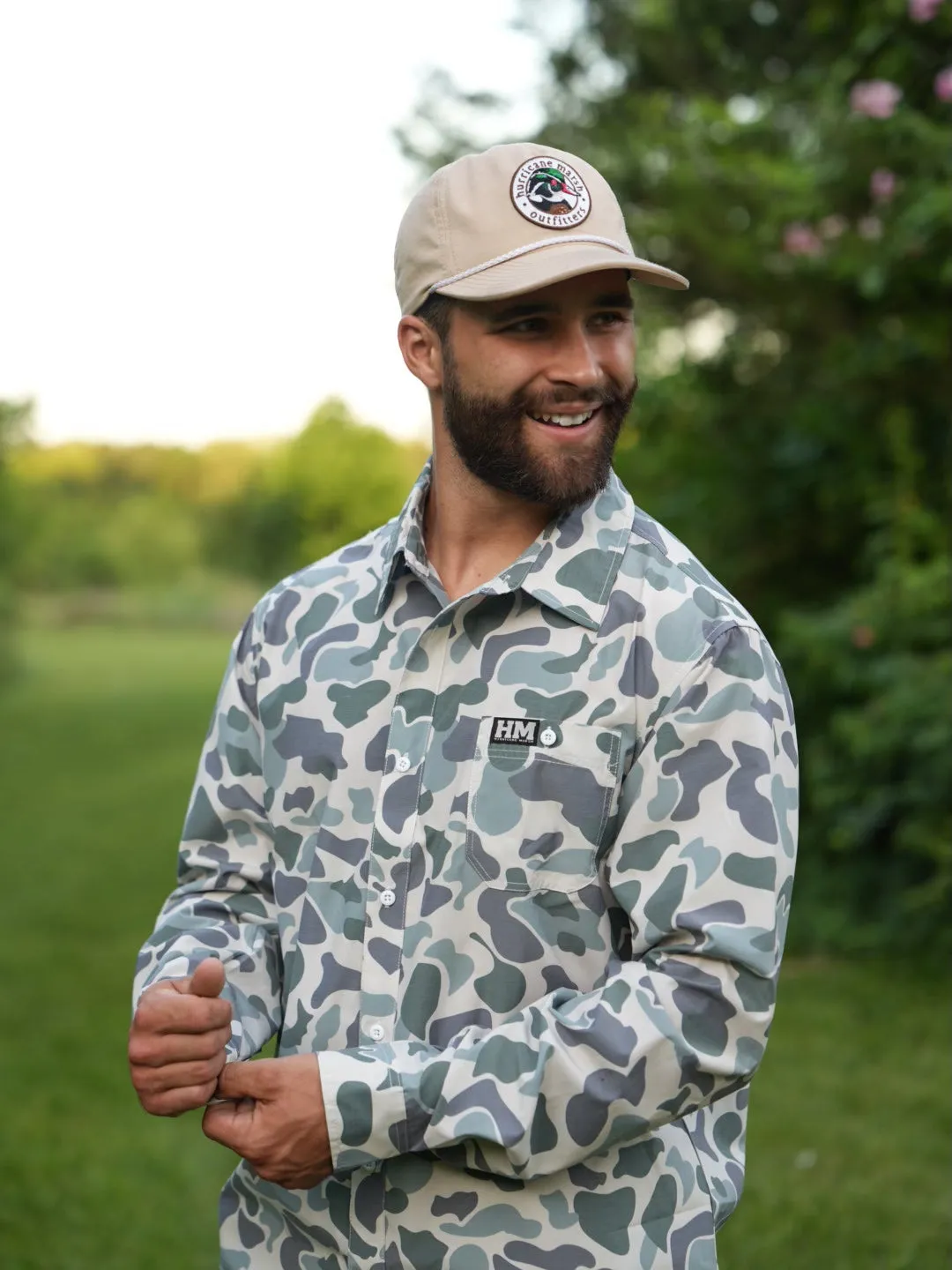 Button Up Green Performance Longsleeve