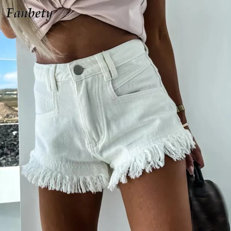 Buttons Tassel Design Straight Shorts