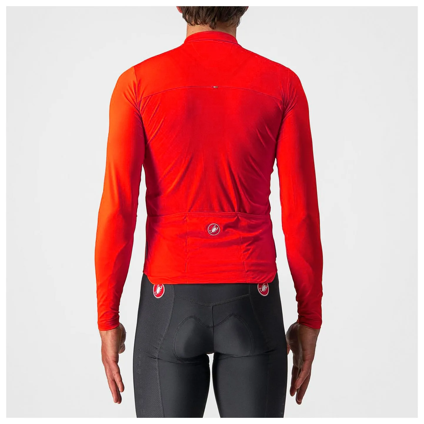 Castelli Prologo 7 Long Sleeve Cycling Jersey - Fiery Red/Light Black/Ivory - XL