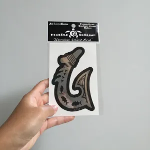 Chrome Fishhook decal