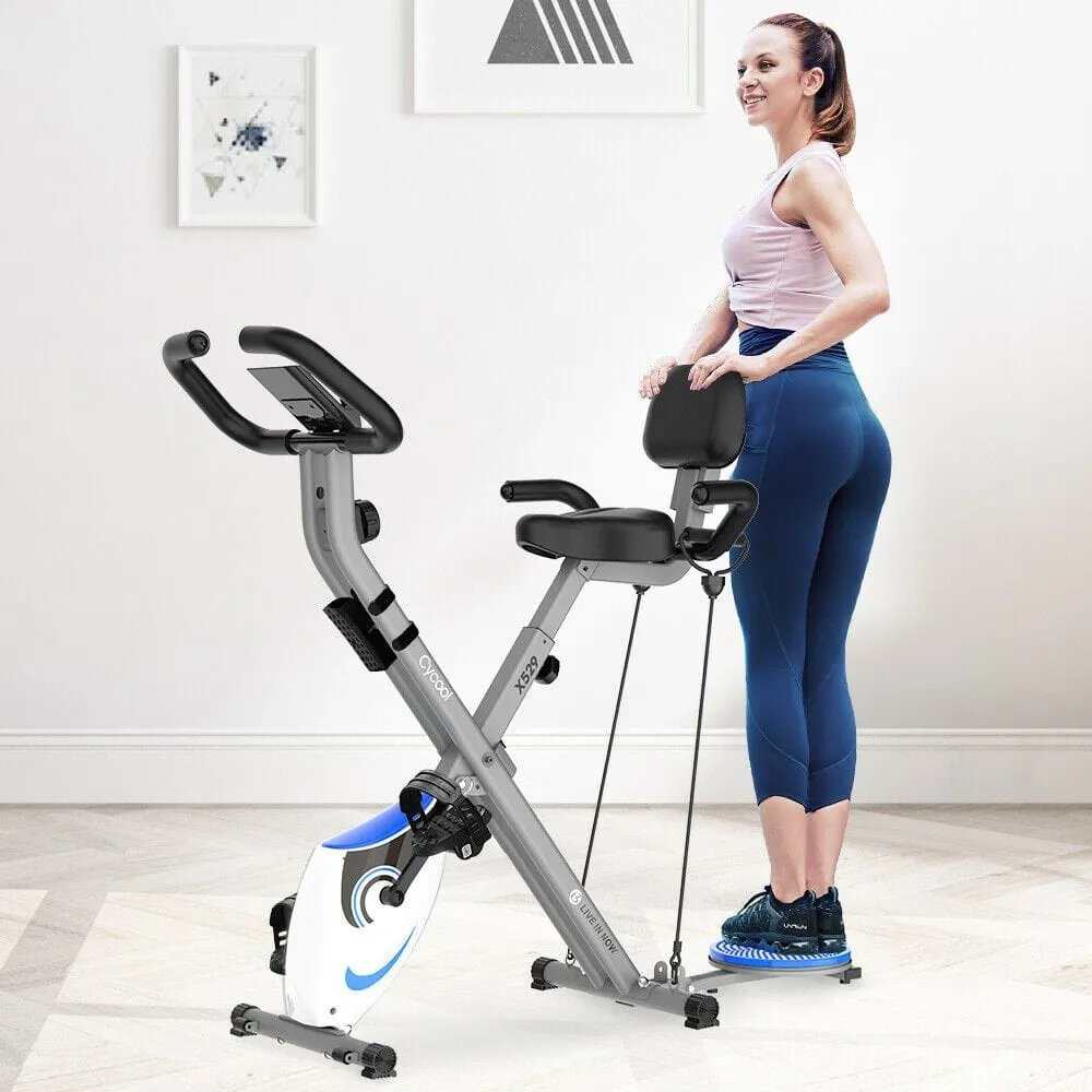 Compact Recumbent Stationary Home Fitness Exercise Bike