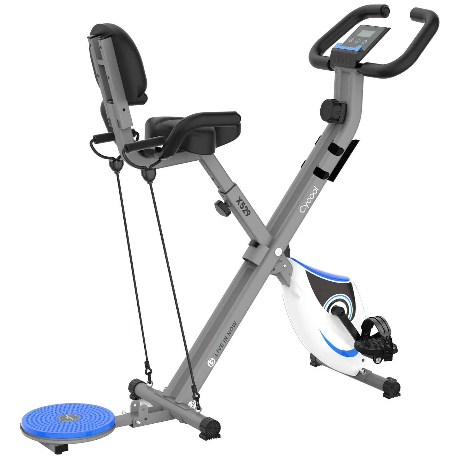 Compact Recumbent Stationary Home Fitness Exercise Bike