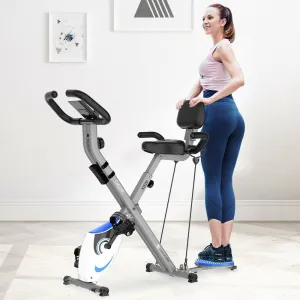 Compact Recumbent Stationary Home Fitness Exercise Bike
