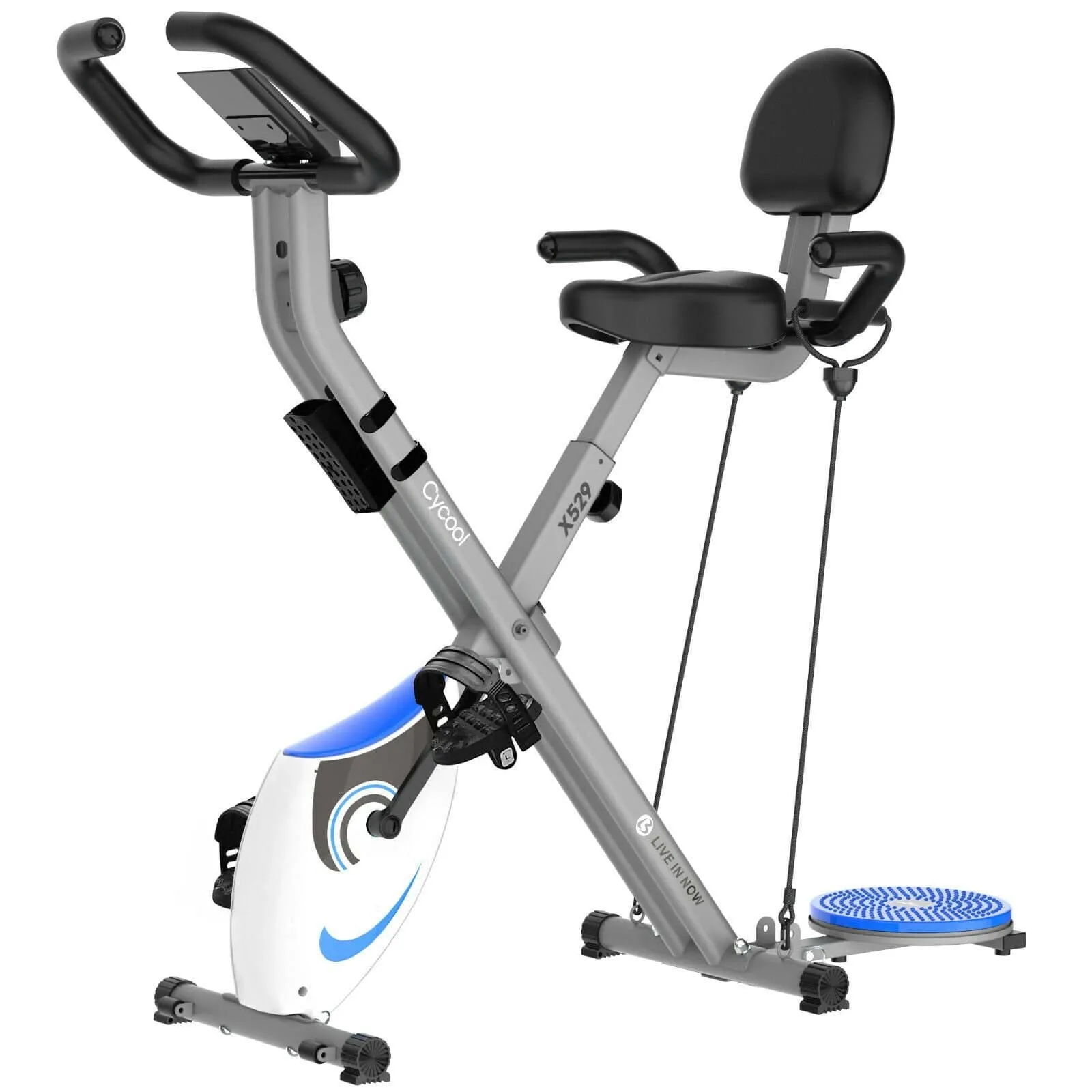 Compact Recumbent Stationary Home Fitness Exercise Bike