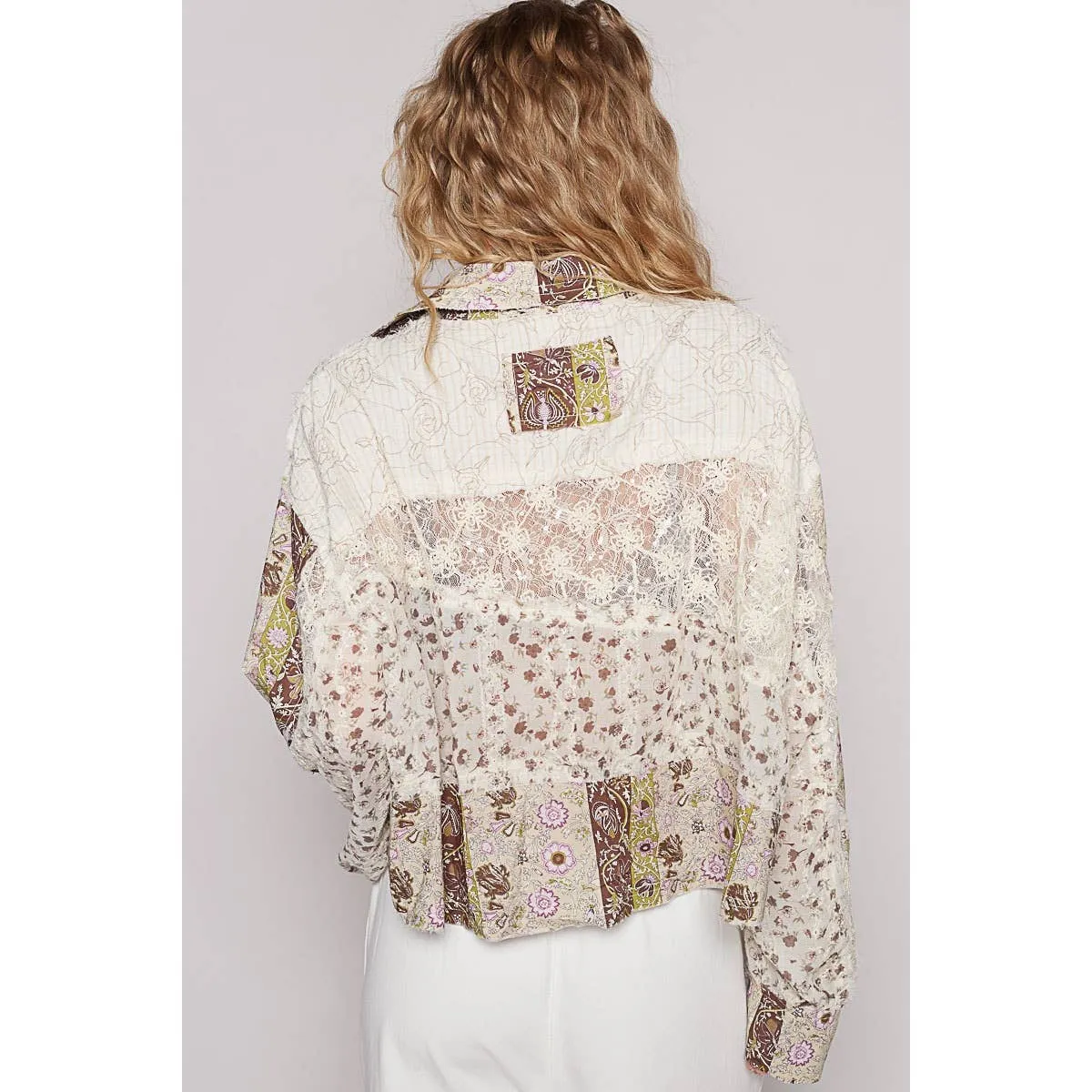 Crochet  button down shirt