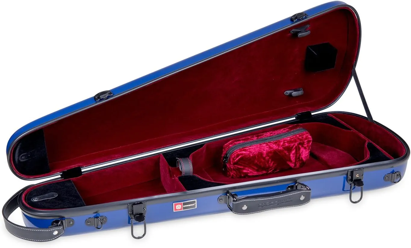 Crossrock Shaped Violin Case CRF1020 - Navy Blue
