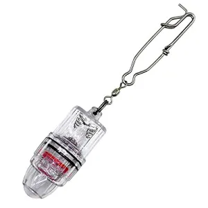 Deep Drop LED Fishing Light with Clip Underwater Fish Attracting Lamp Fishing Lure LED Flashing Light 2,100 ft Red