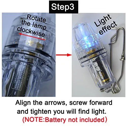 Deep Drop LED Fishing Light with Clip Underwater Fish Attracting Lamp Fishing Lure LED Flashing Light 2,100 ft Red