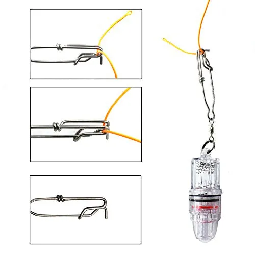 Deep Drop LED Fishing Light with Clip Underwater Fish Attracting Lamp Fishing Lure LED Flashing Light 2,100 ft Red