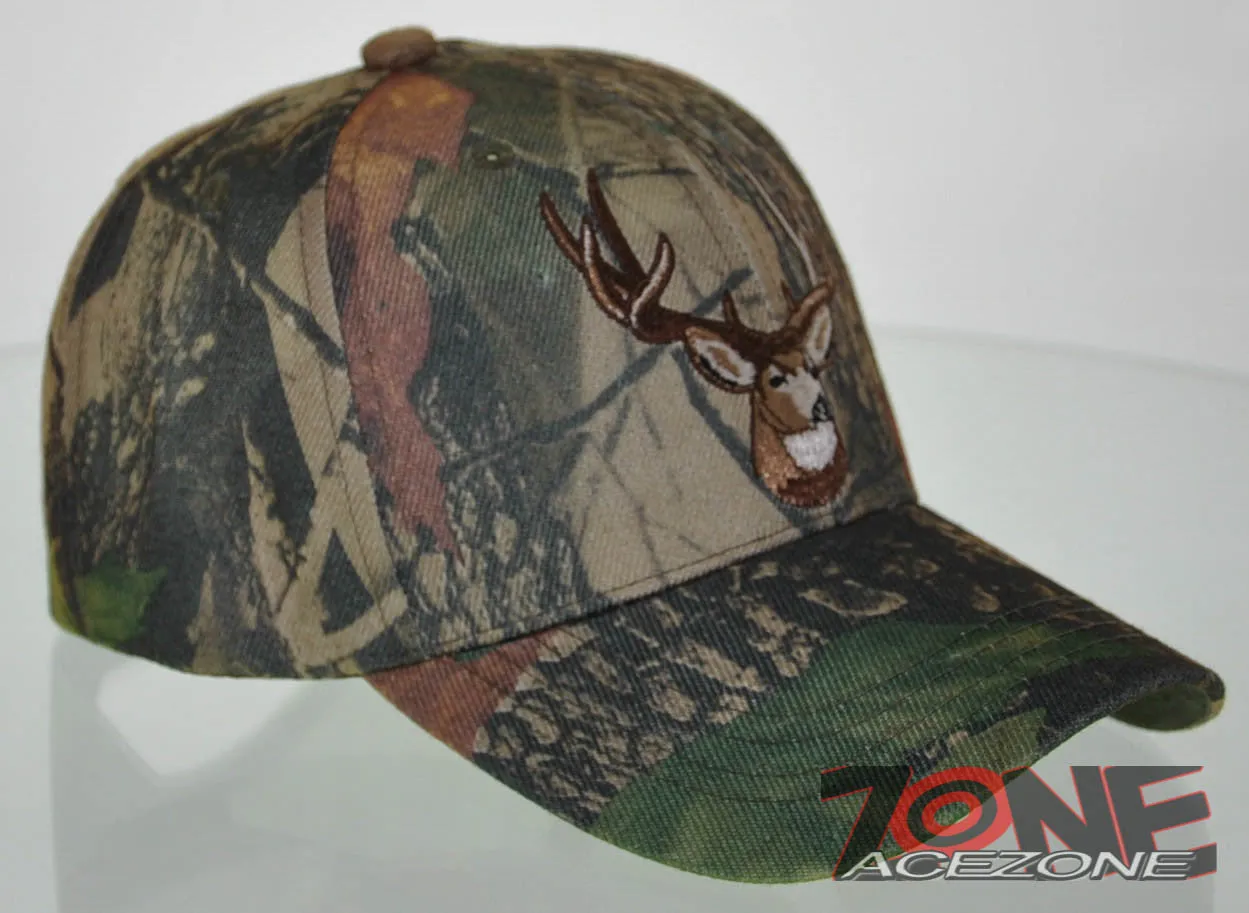 DEER BIG BUCK OUTDOORS HUNTING S. FLAME CAP HAT ALL CAMO