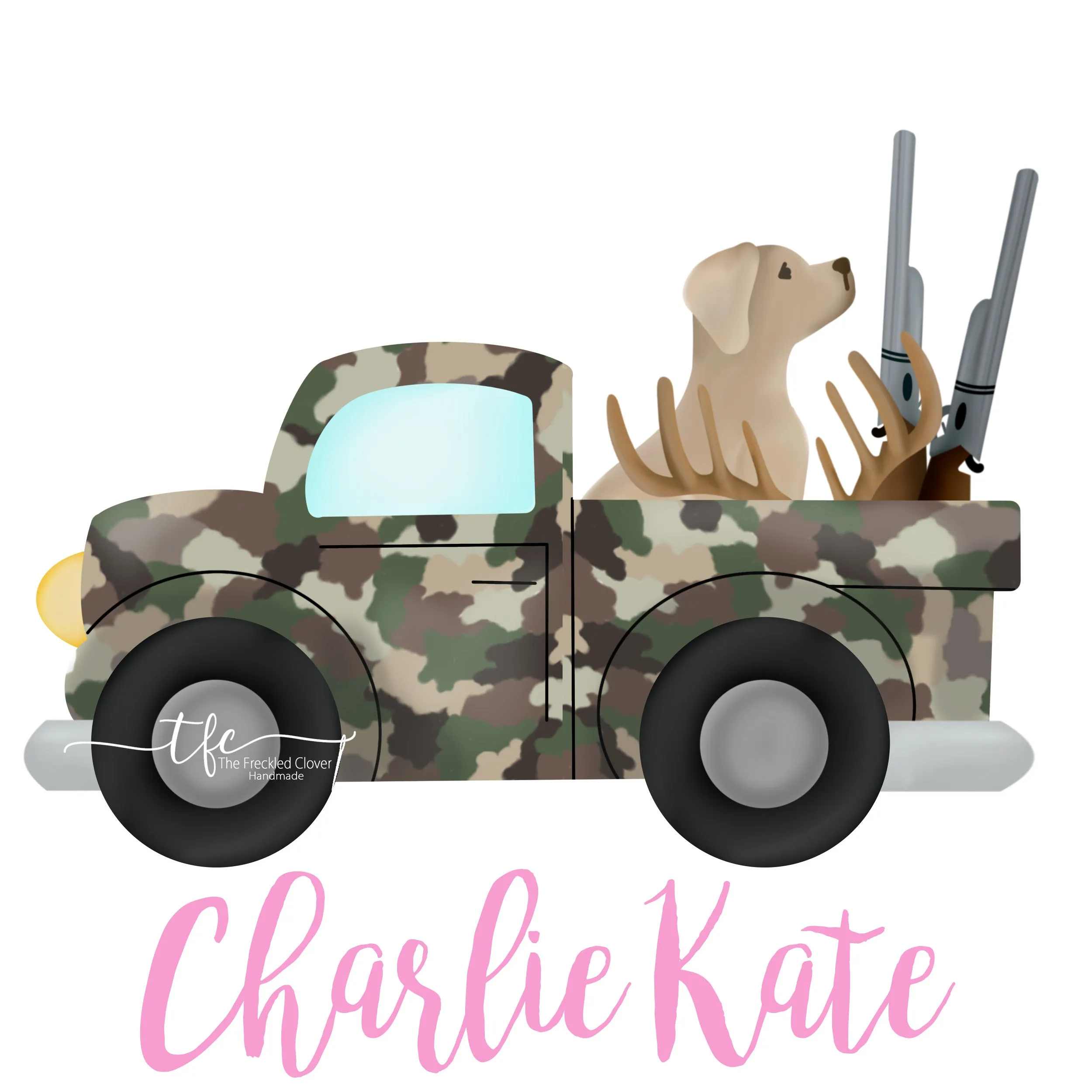 {Deer Hunting w/Lab} *different color options*