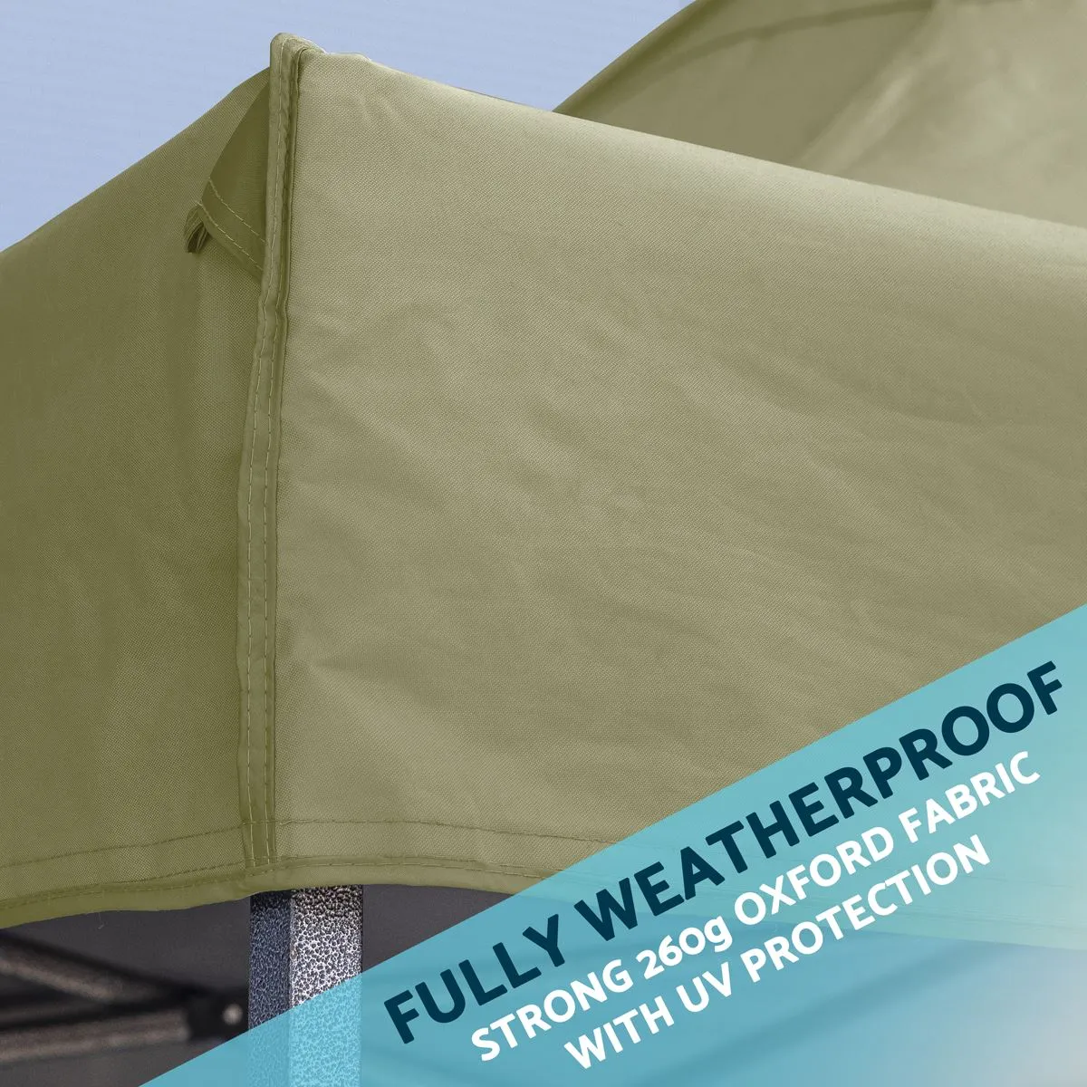 Dellonda Premium 3x4.5m Pop-Up Gazebo & Side Walls, PVC Coated, Water Resistant Fabric with Carry Bag, Rope, Stakes & Weight Bags - Beige