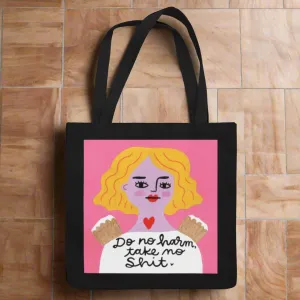 Do No Harm, Take No Shit Grumpy Angel Tote Bag