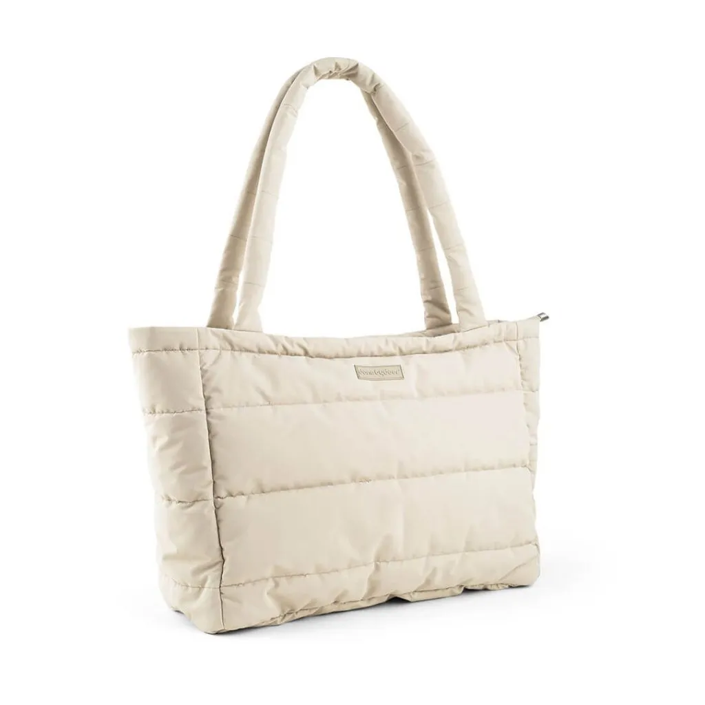DONE BY DEER Quilted Changing Tote Bag - Sand